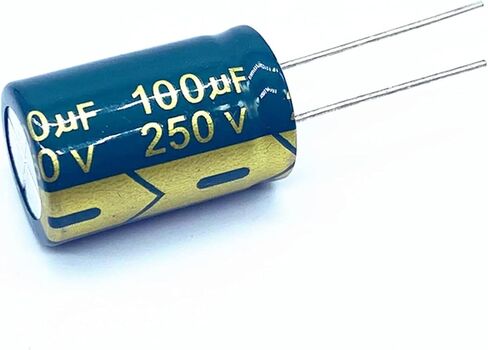 6pcs ارتفاع التردد المنخفض المقاومة 250V 100uf 250v 100uf المكثف المنحل بالكهرباء الحجم 16 * 25 in Saudi Arabia