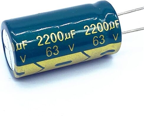 2pcs ارتفاع التردد المنخفض المقاومة 63V 2200 فورت المكثف المنحل بالكهرباء الحجم 18 * 35 2200uf 63V in Saudi Arabia