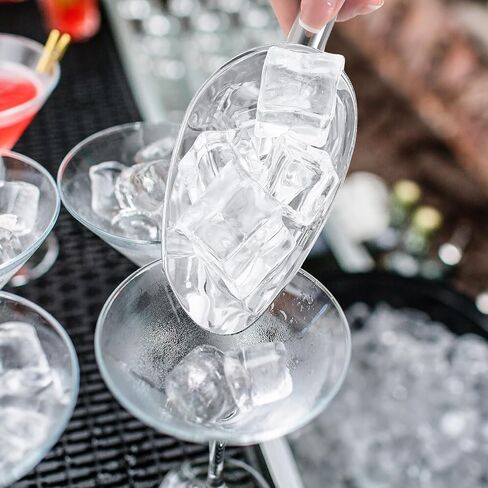 Zhehao 8 PCS Metal Ice Scoop 6 Oz من الفولاذ المقاوم للصدأ من الفولاذ المقاوم للصدأ من أجل صانع الجليد المطبخ المطبخ حفلة زفاف صغيرة لحيوانات الحيوانات الأليفة حلوى الغذاء حلوى الشاطئ (الفضة) in Kuwait