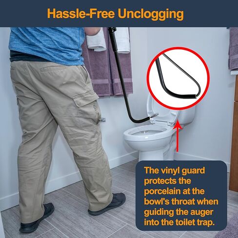 Himapro Professional Evalet Auger/Closet Auger ، ثعبان أنبوب 3 أقدام لإلغاء مراحيض in Saudi Arabia