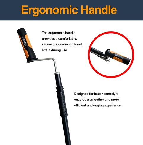 Himapro Professional Evalet Auger/Closet Auger ، ثعبان أنبوب 3 أقدام لإلغاء مراحيض in Saudi Arabia