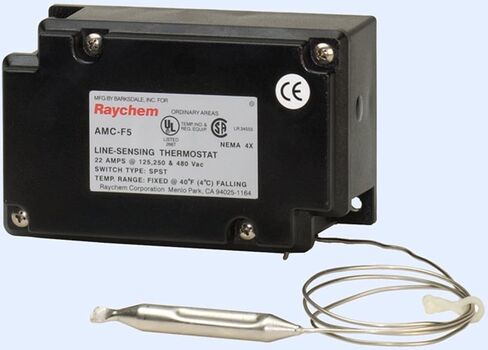Raychem AMC-F5 ترموستات نقطة مجموعة ثابتة لكابل تتبع الحرارة الأنابيب. 40F نقطة مجموعة ثابتة. 22 أمبير في 125/25/480 فولت in Saudi Arabia