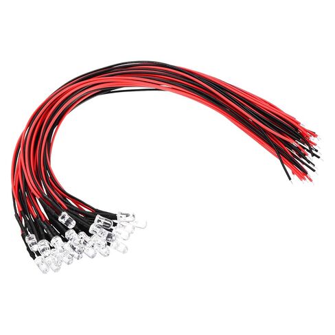 Patikil 3mm LED Diode Light ، 24 PCS 9-12V DC Pre Wired Mini LED Light in Saudi Arabia