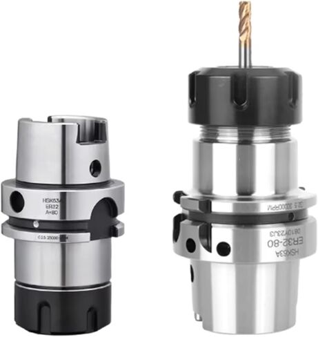 HSK63 ER HSK63A Tool Holder HSK32A HSK40A HSK50A HSK63A ER11 ER16 ER20 ER25 ER32 ER40 HSK Tool Holder Bracket Tool Collet Lathe Accessories(HSK63A-ER32-80L) in Kuwait