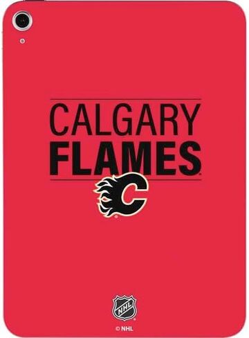 Skinit Skinit Tablet Tablet Skiner مع IPAD 11th Gen (2025) - NHL Calgary Flames مرخص رسميًا تصميم خلفية صلبة in Kuwait