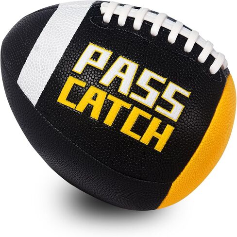 PassCatch Training Football, Fatherless Bounce Back Football Training Equipment Composite Leather Improving Enhance Solo Passing Catching Skills Youth Size(Ages 5-14,Deflated) in Kuwait