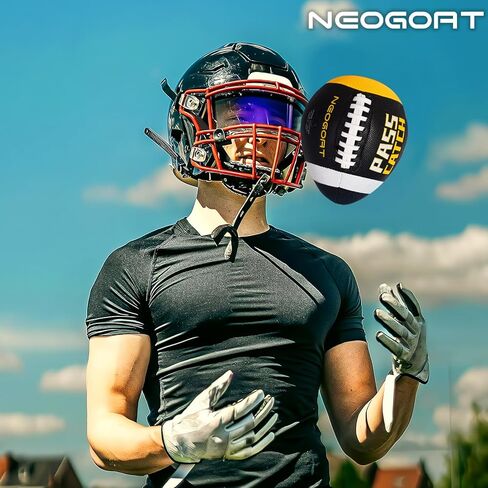 PassCatch Training Football, Fatherless Bounce Back Football Training Equipment Composite Leather Improving Enhance Solo Passing Catching Skills Youth Size(Ages 5-14,Deflated) in Kuwait