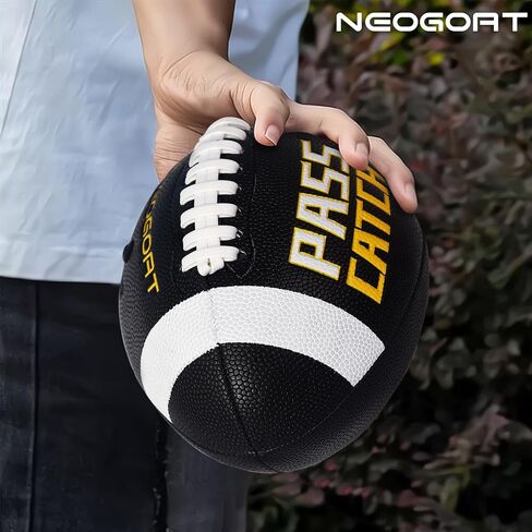 PassCatch Training Football, Fatherless Bounce Back Football Training Equipment Composite Leather Improving Enhance Solo Passing Catching Skills Youth Size(Ages 5-14,Deflated) in Kuwait