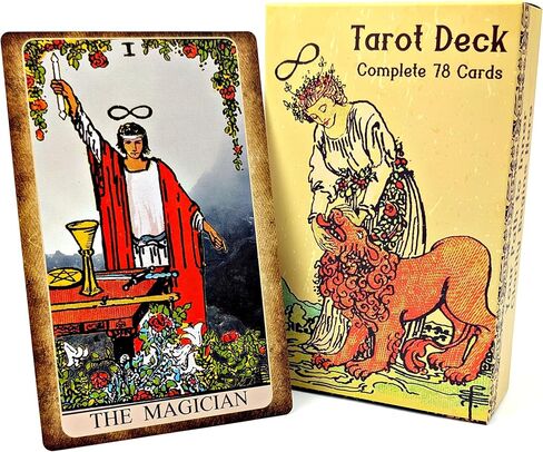 Witchy Cauldron Mini Tarot Cards Deck – Pocket Rider Waite Oracle to Go Kit with Guidebook | Mini Tarot Deck for Beginners in Kuwait