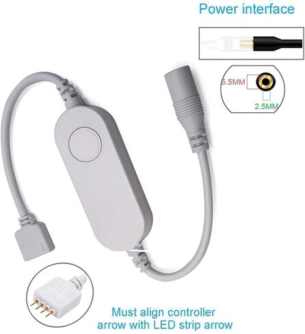 Tuya WiFi Smart Life APP DC12v-24V CCT RGB RGBW led Light Strip Wireless Remote Control Smart Home Used with Alexa/Google(Dimmer Controller) in Saudi Arabia