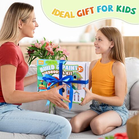 Paint Your Own BirdHouses, Wooden Painting Crafts Kits for Kids, Wooden Woodpecker Doorbell & DIY Bird House for Outside, Arts and Crafts for Kids Ages 8-12, Gifts for 8-12 Year Old Girls Boys in Saudi Arabia