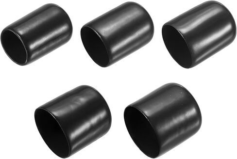 uxcell 100pcs Round Rubber End Caps Protective Caps 11mm 12mm 13mm 14mm 15mm Black Screw Thread Protectors in Kuwait