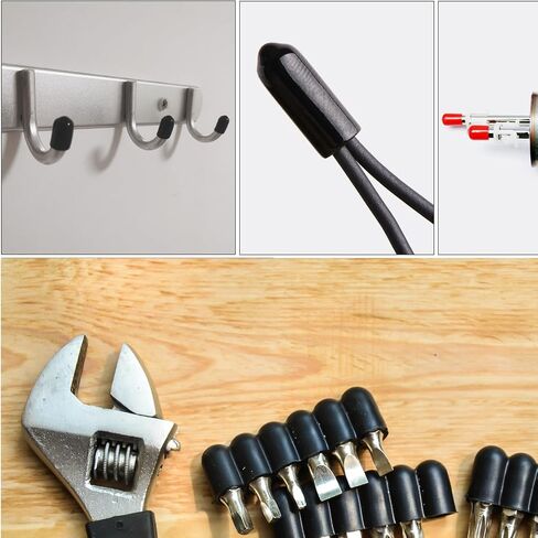 uxcell 100pcs Round Rubber End Caps Protective Caps 11mm 12mm 13mm 14mm 15mm Black Screw Thread Protectors in Kuwait
