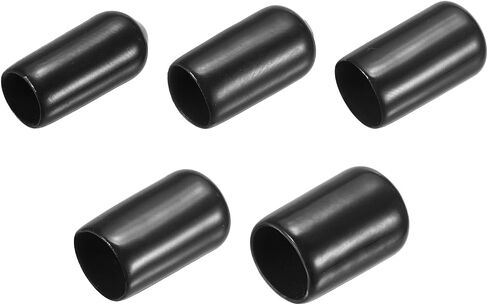 uxcell 100pcs Round Rubber End Caps Protective Caps 11mm 12mm 13mm 14mm 15mm Black Screw Thread Protectors in Kuwait