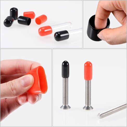 UXCELL 100PCS COPBER END CAPS CAPS الواقية 11 مم 12 مم 13 مم 14 مم 15 مم حماة خيط المسمار الأسود الأسود in Saudi Arabia