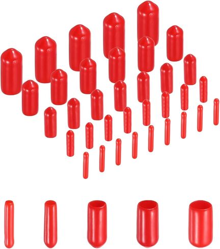 uxcell 100pcs Round Rubber End Caps Protective Caps 11mm 12mm 13mm 14mm 15mm Black Screw Thread Protectors in Kuwait