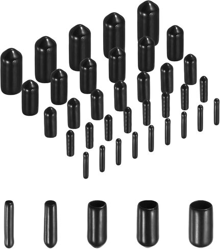 UXCELL 100PCS COPBER END CAPS CAPS الواقية 11 مم 12 مم 13 مم 14 مم 15 مم حماة خيط المسمار الأسود الأسود in Saudi Arabia