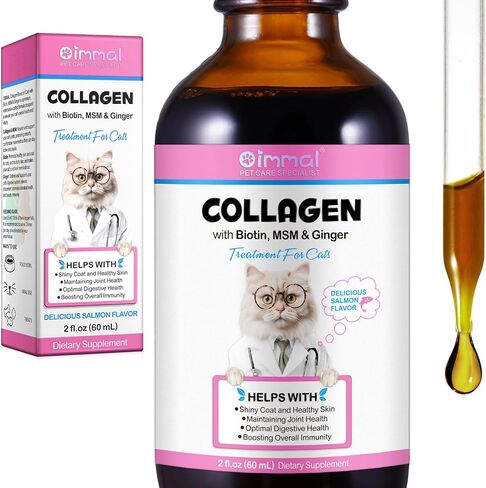 Cat Vitamins, 15 in 1 Cat Multivitamin Liquid Drops, Cats Vitamins and Supplements with Glucosamine and Probiotics, Vitamin for Cats Skin Coat, Immunity, Gut Digestion, Joint, Heart, 60ML in Saudi Arabia
