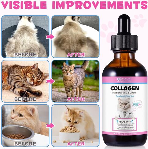 Cat Vitamins, 15 in 1 Cat Multivitamin Liquid Drops, Cats Vitamins and Supplements with Glucosamine and Probiotics, Vitamin for Cats Skin Coat, Immunity, Gut Digestion, Joint, Heart, 60ML in Saudi Arabia