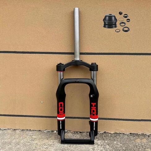 20 inch x 4.0 Fat Tire Bike Fork, 1-1/8" Threadless Suspension Bicycle Fork 20" Single Shoulder, Snow Beach MTB E-Bike Fork, Manual Lockout, 9mm Quick Release, Disc Brake in Kuwait