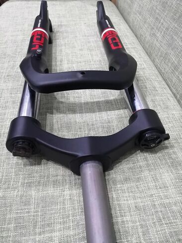 20 inch x 4.0 Fat Tire Bike Fork, 1-1/8" Threadless Suspension Bicycle Fork 20" Single Shoulder, Snow Beach MTB E-Bike Fork, Manual Lockout, 9mm Quick Release, Disc Brake in Kuwait
