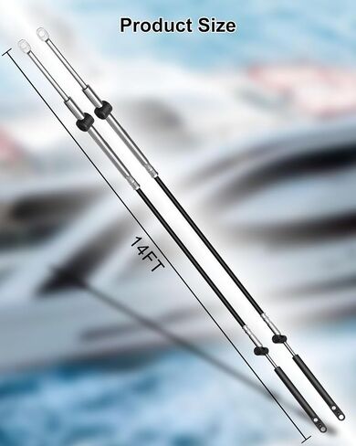 2Pcs Outboard Engine Control Cables Fit for Mercury Mariner Outboard Engine, GEN II Throttle and Shift Cables in Saudi Arabia