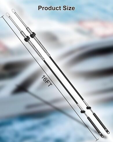 2Pcs Outboard Engine Control Cables Fit for Mercury Mariner Outboard Engine, GEN II Throttle and Shift Cables in Saudi Arabia