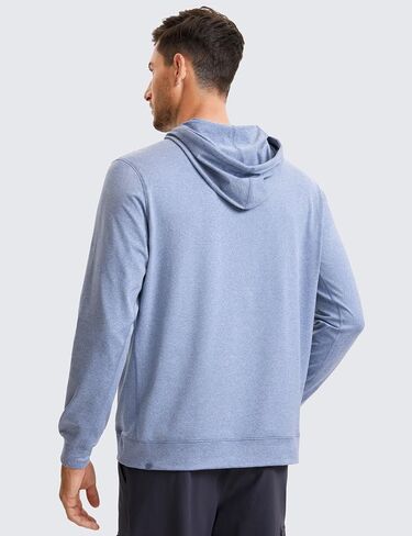 CRZ YOGA Cloud Jersey Mens Pullover Hoodie Casual Workout Long Sleeve Basic Hooded Sweatshirt with Pocket in Saudi Arabia