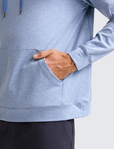 CRZ YOGA Cloud Jersey Mens Pullover Hoodie Casual Workout Long Sleeve Basic Hooded Sweatshirt with Pocket in Saudi Arabia