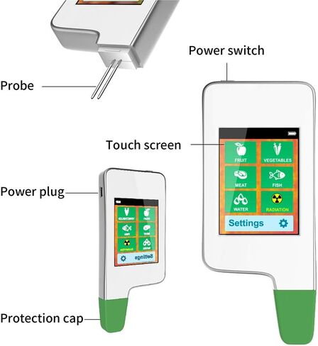 6 في 1 كاشف نترات ، فاكهة الخضار TD TDS TESTER ، اختبار نترات الإشعاع Geiger Counter Dosimeter Niter Meter Calctor البيئي in Saudi Arabia