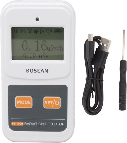 FS 1000 Nuclear Radiation Detector Energy Compensated Counter Handheld Digital Dosimeter for Home Decoration Radiation Detection and Nuclear Laboratories White 116 x 60 x 25mm in Saudi Arabia