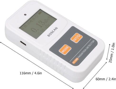 FS 1000 Nuclear Radiation Detector Energy Compensated Counter Handheld Digital Dosimeter for Home Decoration Radiation Detection and Nuclear Laboratories White 116 x 60 x 25mm in Saudi Arabia