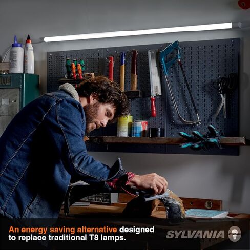 Sylvania 4ft Substitube LED T8 ، 12W ، قاعدة قابلة للثنائي ، BI -Pin ، 82 CRI ، 2000 LMS ، 5 ​​، Frosted Finish ، 5000k ، ضوء النهار - 25 حزمة (41277) in Kuwait