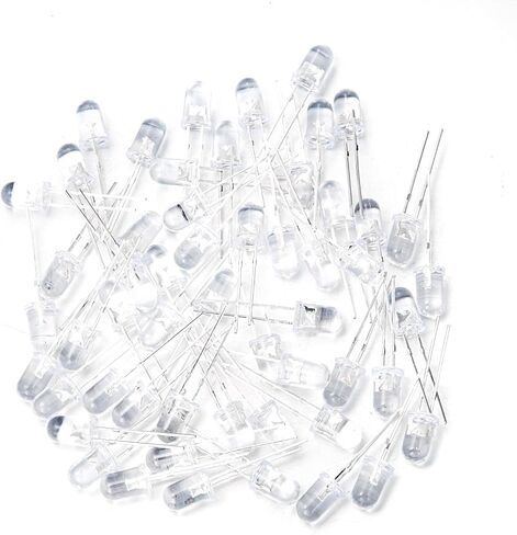 CHANZON 100 pcs 5mm Blinking Blue LED Diode Lights 1.5Hz Flashing (Diffused Lens Round DC 3V 20mA) Bright Lighting Bulb Lamps Electronics Components Indicator Light Emitting Diodes in Saudi Arabia