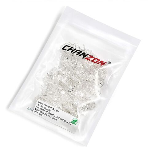 Chanzon 100 PCS 3MM Piranha Superflux Red LED DIODE LIGHTS (عدسة مستديرة شفافة واضحة 4 دبابيس DC 2V 20MA) مصابيح الإضاءة لمصابيح إلكترونيات مكونات مؤشر مصباح الباعث الثنائي in Saudi Arabia