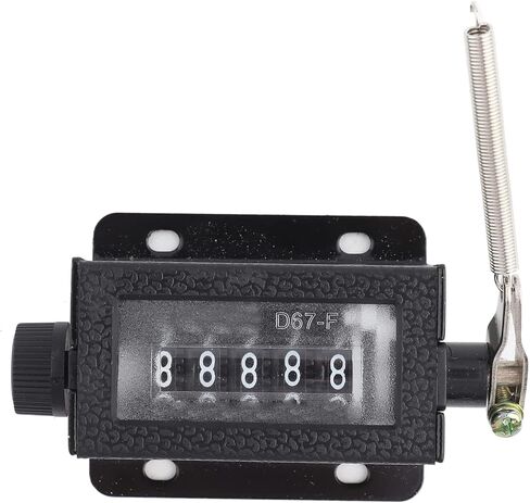 D67‑F 5 Digit Manual Counter Mechanical Reciprocating Movement Counter Resettable Hand Pull Stroke Tally Counter 0-99999 in Saudi Arabia