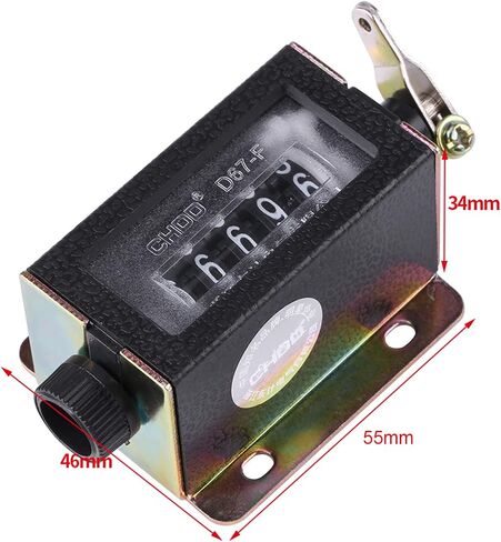D67‑F 5 Digit Manual Counter Mechanical Reciprocating Movement Counter Resettable Hand Pull Stroke Tally Counter 0-99999 in Saudi Arabia