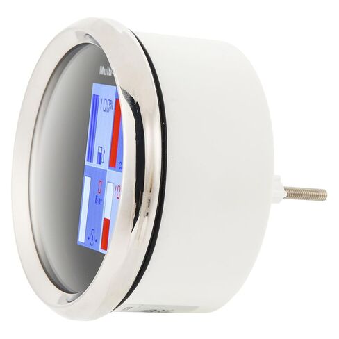 Fuel Level Meter, LED Red Background Lighting High Precision Digital Multifunctional Meter for Ships (Black Dial White Front Cover 910 00274) in Saudi Arabia