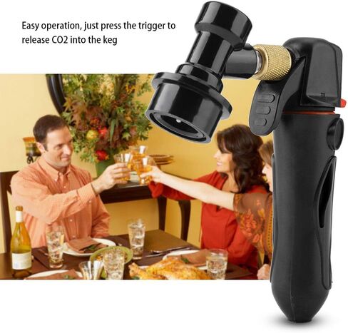 CO2 Charger High Strength Plastic Easy Operation Homebrew Keg Charger Portable Handheld Draft Beer Dispenser for Homebrewing Parties (Yellow) in Saudi Arabia