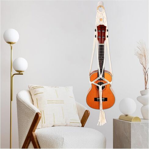 شماعات القيثارة وايت بوهو جبل حامل جدار جدار جبل شماعات الحفلات الحفل الغيتار القيثارة الجدران الديكور ، إكسسوارات غيتار ديكور ، هدية للموسيقيين in Kuwait