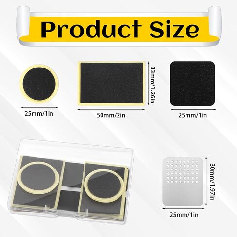 40 PCS Pike Tube Tube Kit ، مجموعة إصلاح إطارات الدراجات تشمل 36 جهازًا 31 بقع ثقب أنبوب داخلي للدراجات و 4 PC Metal Rasps بقع إطارات للدراجات اللصقية للدراجات الجبلية للدراجات الجبلية على الطريق in Saudi Arabia