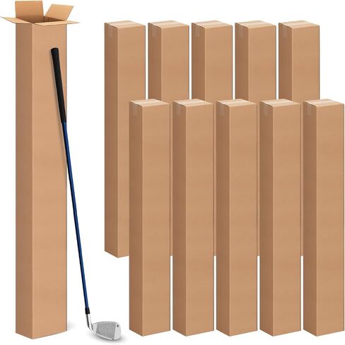 صناديق من الورق المقوى 6 × 6 × 6 × 48 بوصة ، 6 "L x 6" W × 48 "H Golf Club Joxes - الشحن ، الحركة ، التغليف ، البريدية ، صندوق التخزين للمنزل أو الأعمال in Kuwait
