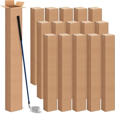 صناديق من الورق المقوى 6 × 6 × 6 × 48 بوصة ، 6 "L x 6" W × 48 "H Golf Club Joxes - الشحن ، الحركة ، التغليف ، البريدية ، صندوق التخزين للمنزل أو الأعمال in Kuwait