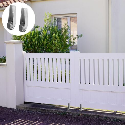 2 PCS Gate Caster Wheels Replacement, Sinking Door Bottom Pulley Directional Wheel Rubber Rolling Swivel Casters, Door Wheels Support Non-Slip Pulley Directional Wheel for Garden Gate Fence Tables in Kuwait