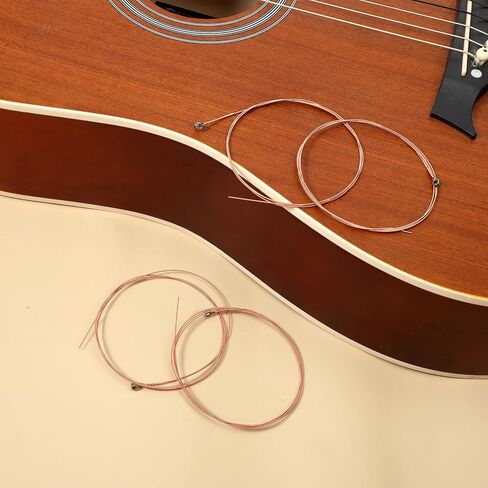 سلاسل الجيتار الصوتية ، 5 سلاسل صوتية للغيتار الصوتية ، صدأ توتر مصقول متوازن ، الصدأ المقاوم للسلاسل المقاومة للضوء ، نغمة النحاس الأصفر للمبتدئين （g-3rd） in Kuwait