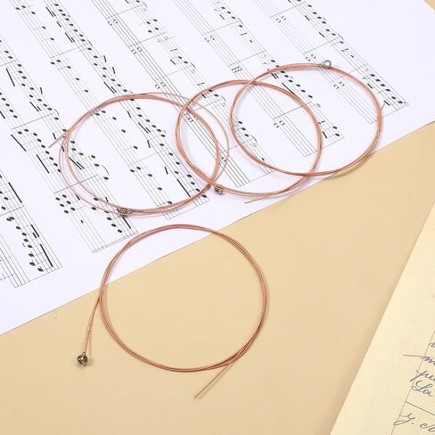 سلاسل الجيتار الصوتية ، 5 سلاسل صوتية للغيتار الصوتية ، صدأ توتر مصقول متوازن ، الصدأ المقاوم للسلاسل المقاومة للضوء ، نغمة النحاس الأصفر للمبتدئين （g-3rd） in Kuwait