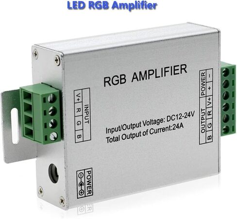 1pc LED RGBW/RGB Amplifier DC12-24V 24A 4 Channel Output RGBW/RGB LED Strip Light Power Repeater Console Controller(RGB) in Saudi Arabia