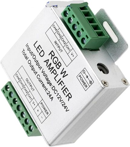 1pc LED RGBW/RGB Amplifier DC12-24V 24A 4 Channel Output RGBW/RGB LED Strip Light Power Repeater Console Controller(RGB) in Saudi Arabia