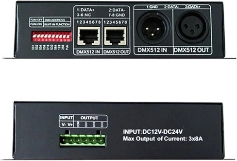 DMX512 Decoder LED Dimmer Driver RGB RGBW Controller DMX512 3/4 Channel Decoder Controller RGB RGBW LED Strip Dimmer(Rgbw 4 Channels) in Saudi Arabia