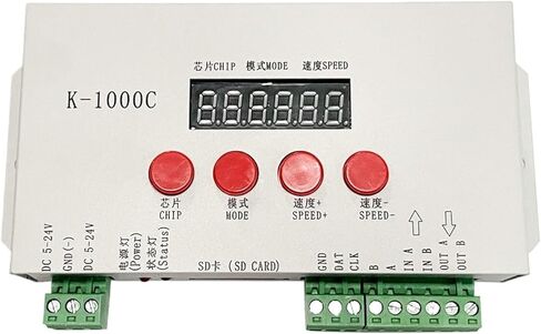 K-1000C Controller K1000C WS2812B WS2811 APA102 T1000S WS2813 LED 2048 Pixel Controller DC5-24V (T-1000S) in Saudi Arabia